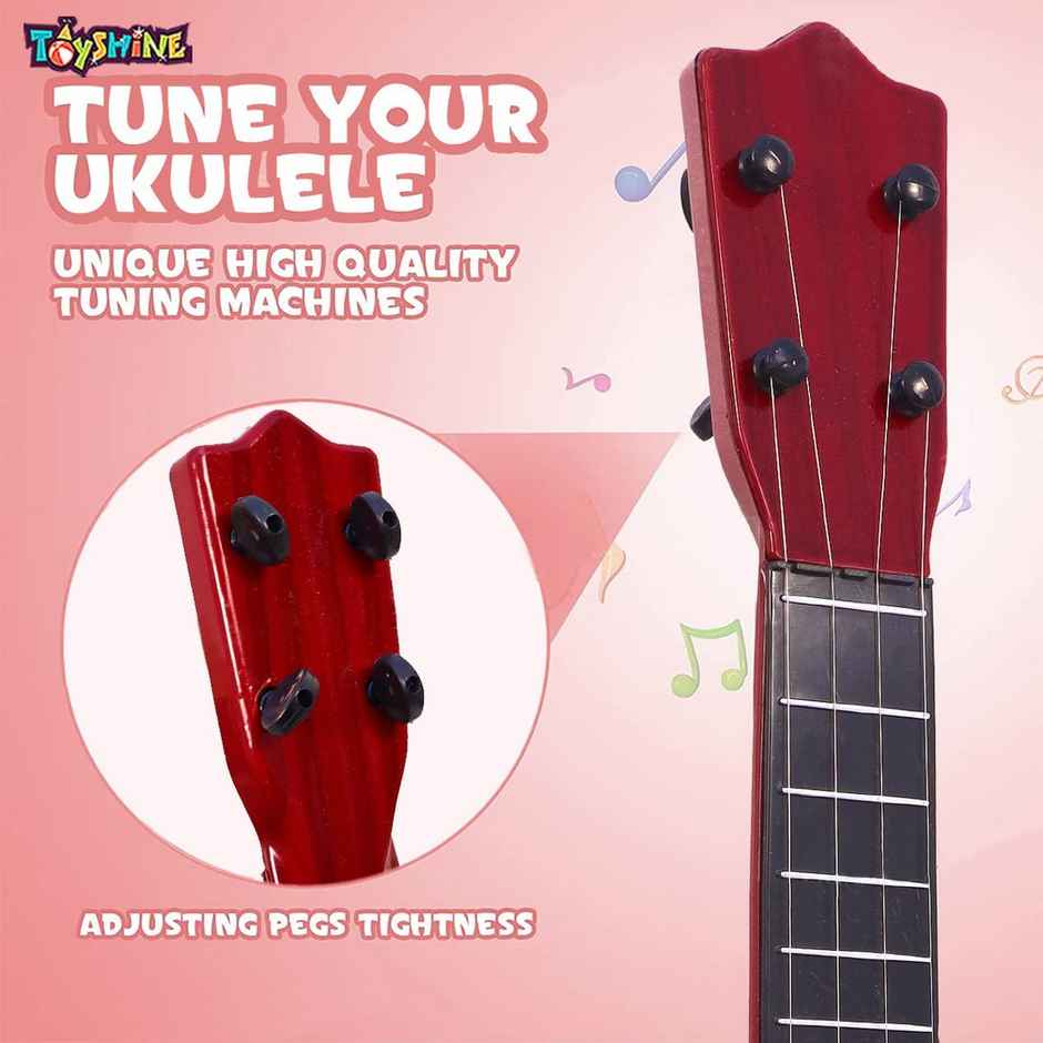 Toyshine 4-String Acoustic Guitar for Kids, 18" Learning Toy, Assorted Colors