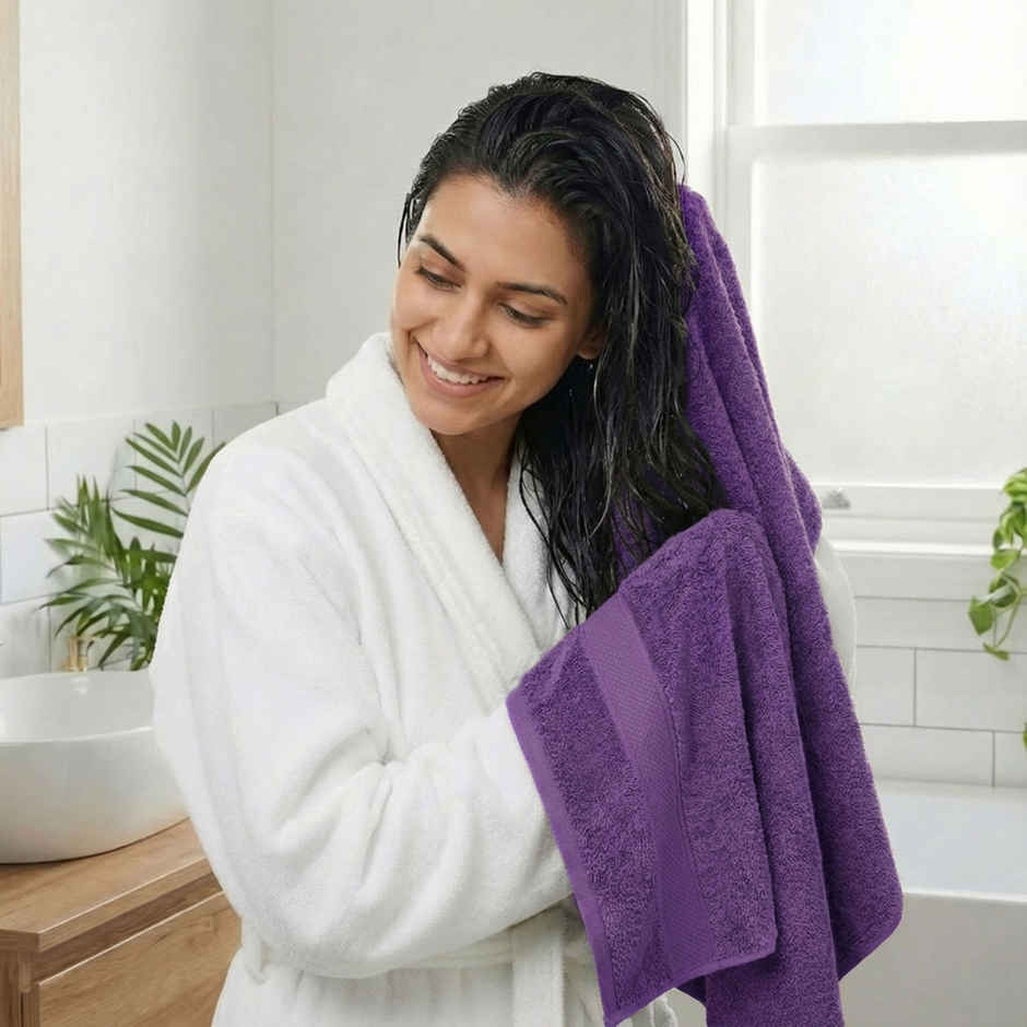 Mytrident Urban Comfort Cotton Bath Towel | Purple