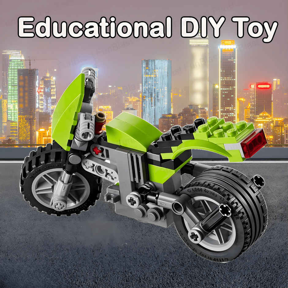 Fablue 3 in 1 Bike Architect Building Blocks Toy Set for Kids