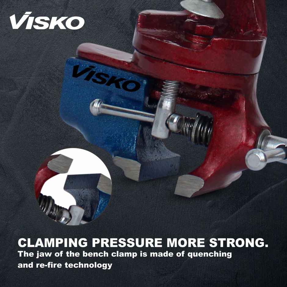 Visko 744 Baby Vise German Type Swivel Base With Clam 40Mm Multi Vise Tool