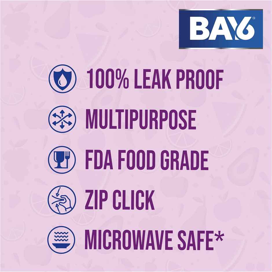 BAY6 Zip Lock Bags - Medium - 26 x 28 cm