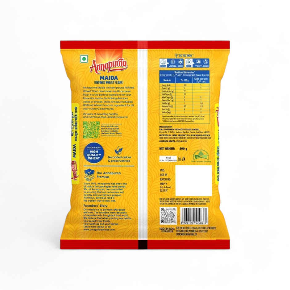 Annapurna Chakki Whole Wheat Atta(1kg) & Annapurna Maida(500gms) Combo 
