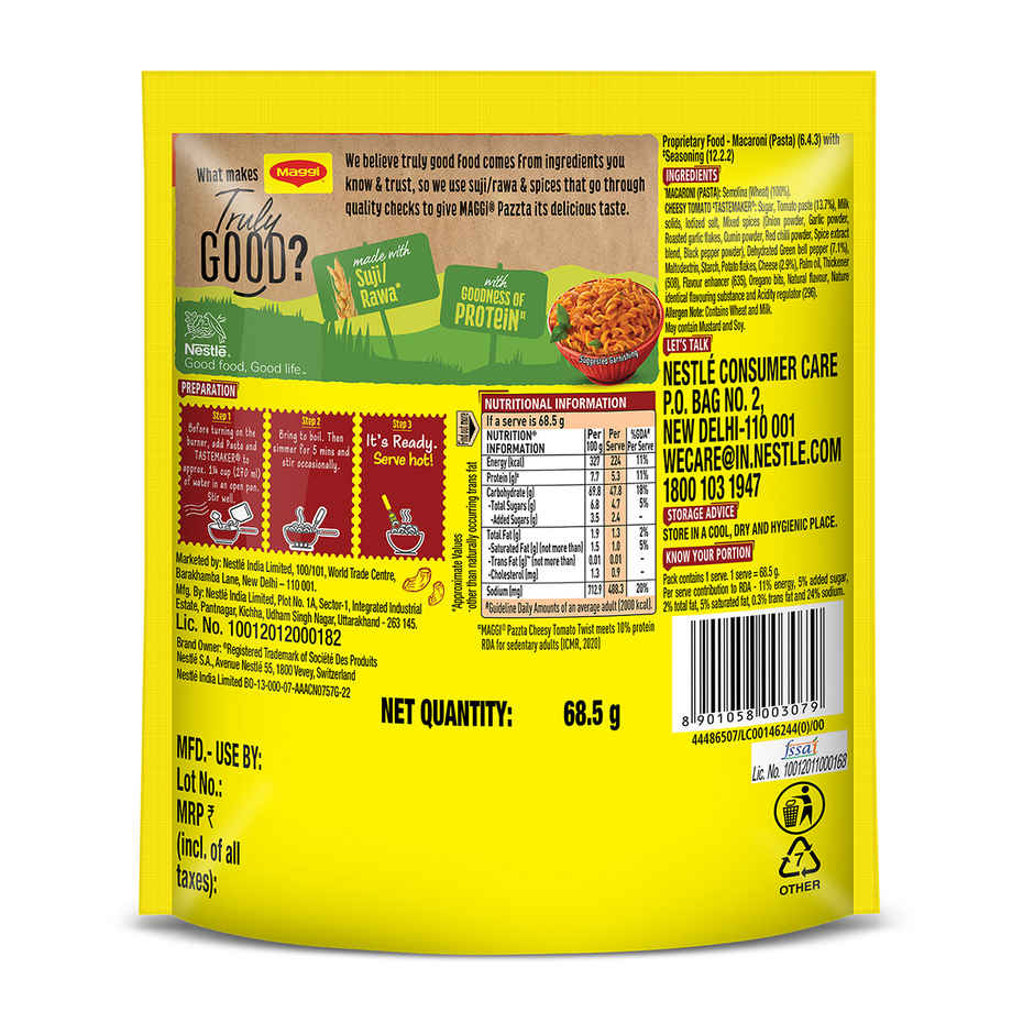 Maggi Pazzta Instant Pasta - Cheesy Tomato Twist