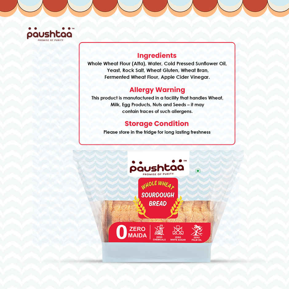 Paushtaa Whole Wheat Sourdough Bread