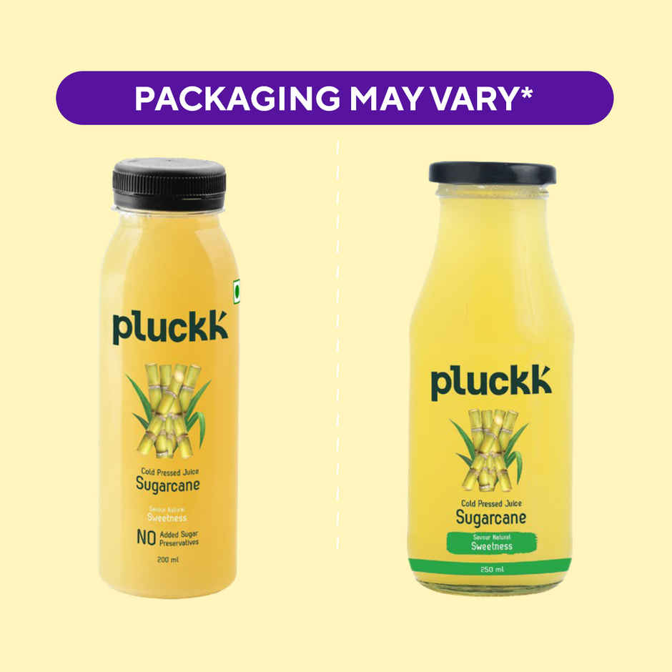 Pluckk Cold Pressed Extracted Sugarcane Juice | No Preservatives | No Added Sugar