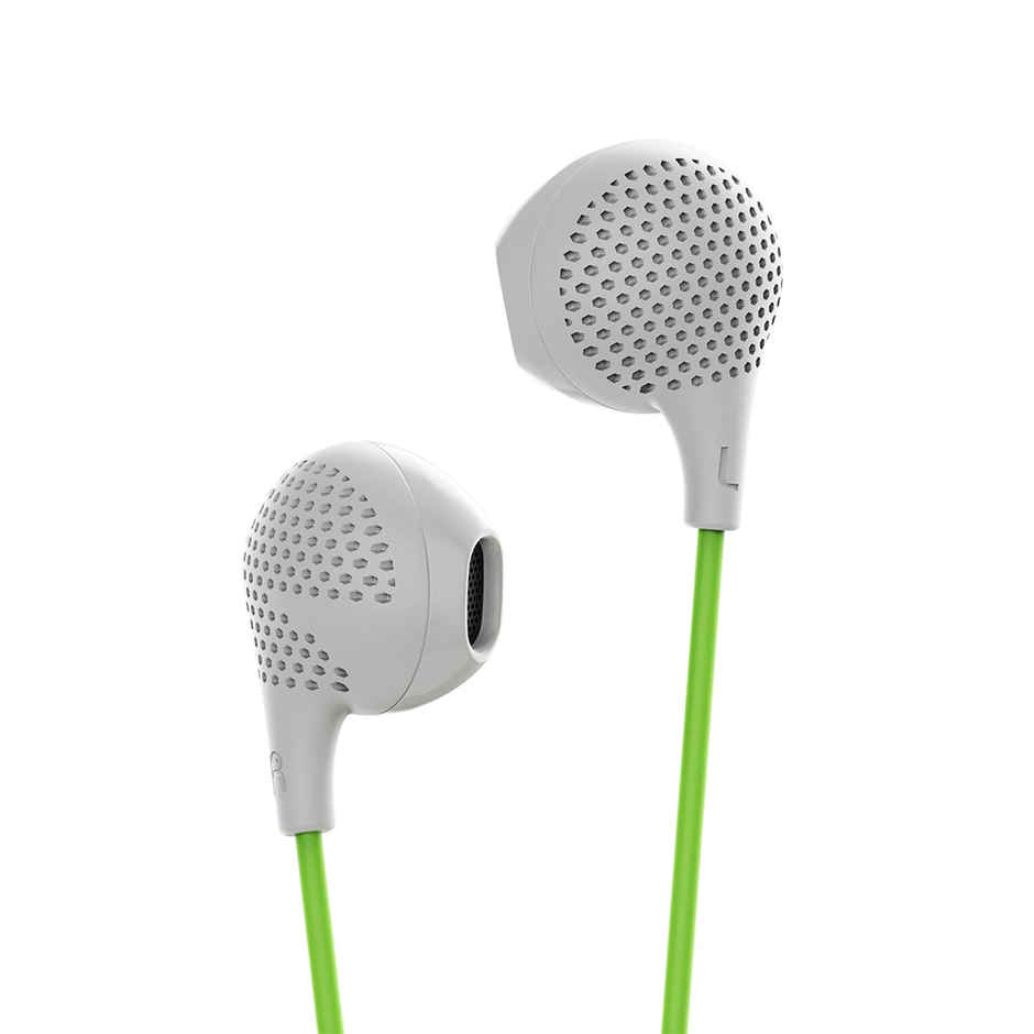 boAt Bassheads 104 Wired Earphones with 10 mm Drivers, Super Extra Bass & Mic (White)