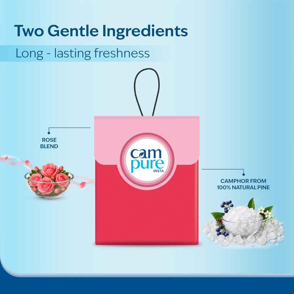 Campure Rose Insta Cone Camphor Air, Car, Room Freshener