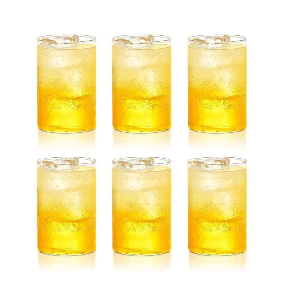 Borosil Vision Transparent Drinking Glass Set | 295 ml Borosilicate Glass Tumblers