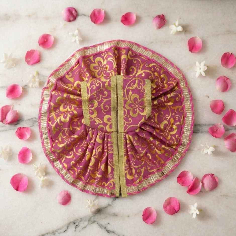 Gullak Laddu Gopal Foil Print Poshak | Rani | Size 4