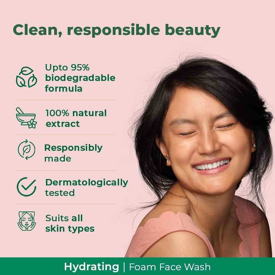 Palmolive Hydrating Foam Facewash Made Up Of A 100% Natural Unique Blend Of Multani Mitti And Lavender Essential Oil Extract, Face Wash Suitable For All Skin Types