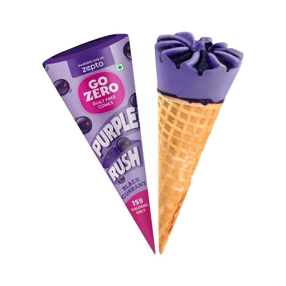 Go Zero Black Currant Low Calorie Guilt Free Ice Cream Cone