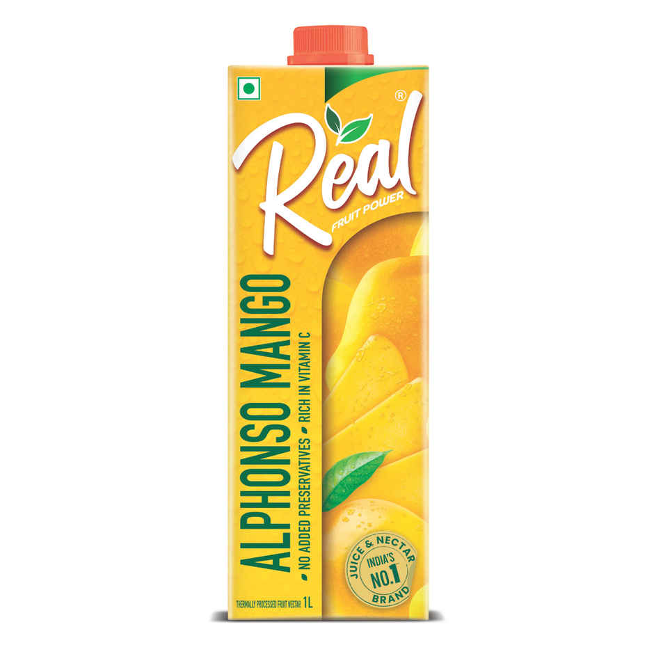 Dabur Real Alphonso Mango Fruit Juice | Refreshing & Enjoyable