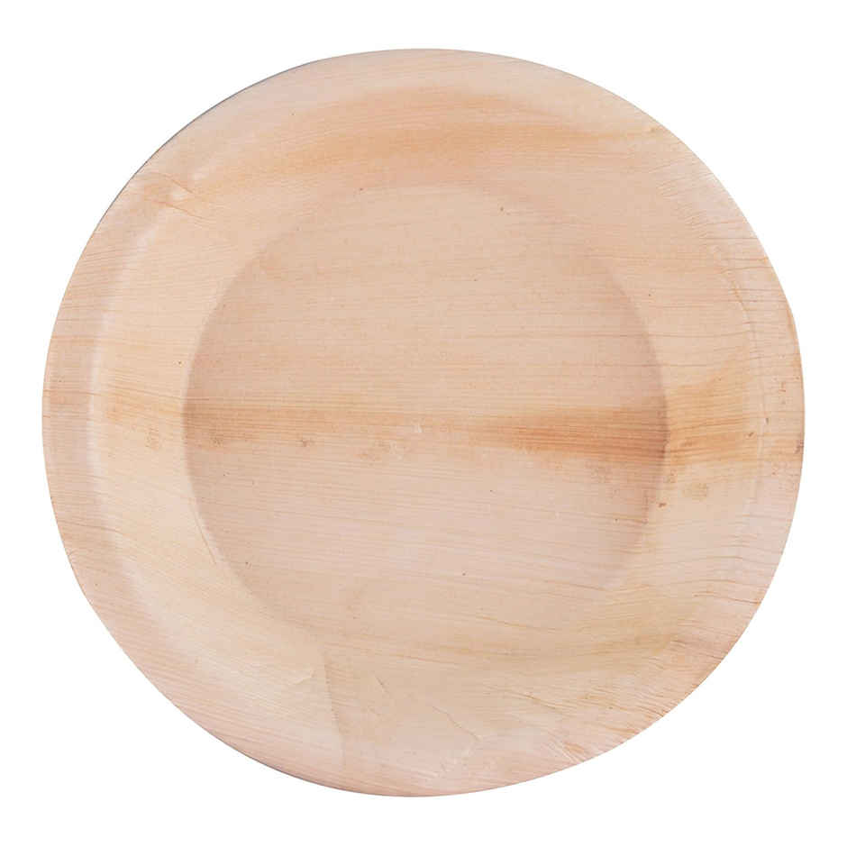 Disposable Palm Round Plate | 6 inch | Pack of 10 | Antzco