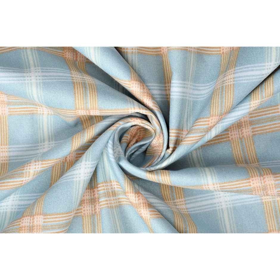 Florida Cotton King Size Bedsheet with 2 Pillow Covers for Double Bed, 240x270 Cm Check