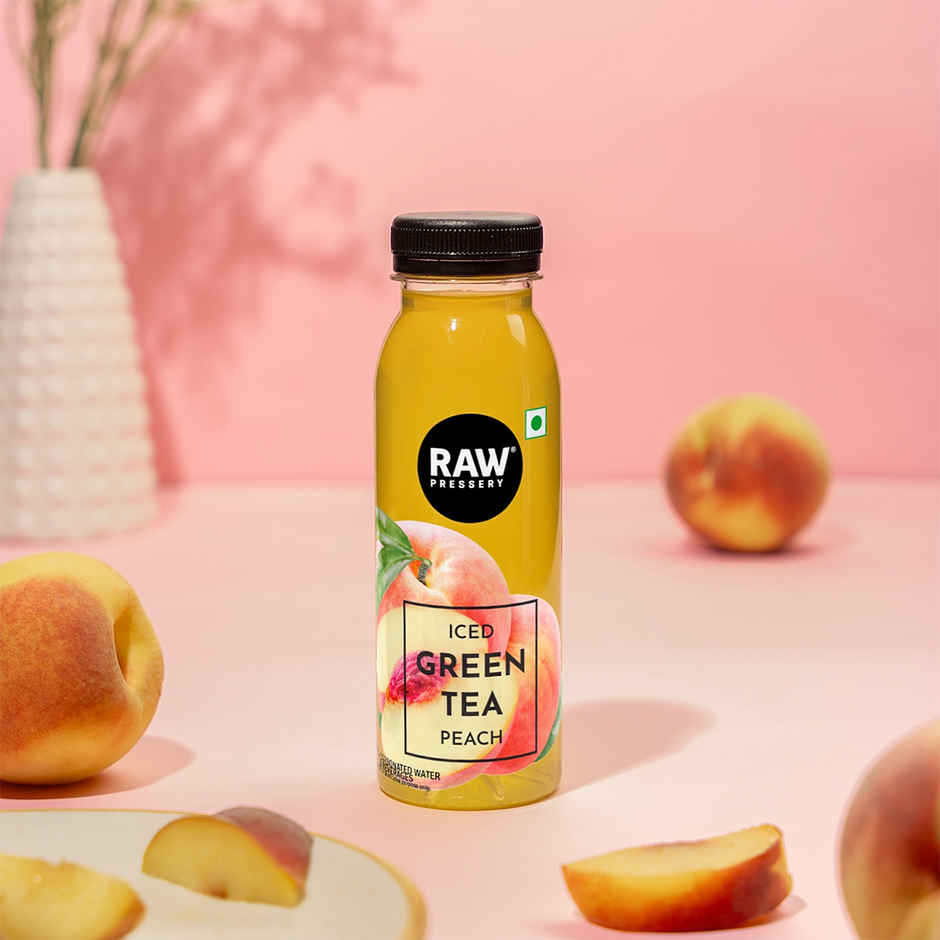 RAW Pressery Iced Green Tea  Peach  Ice Tea
