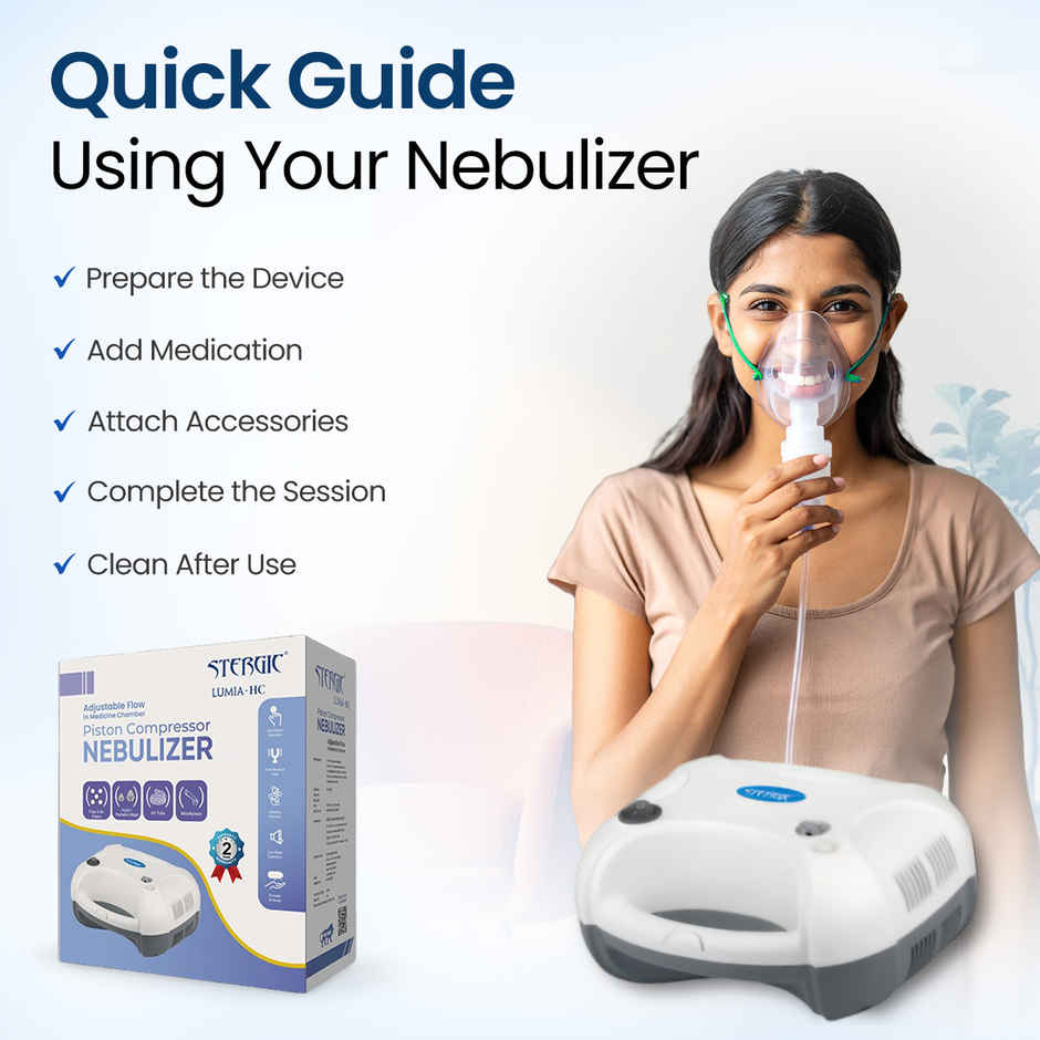 Stergic Lumia-HC Piston Compressor Nebulizer