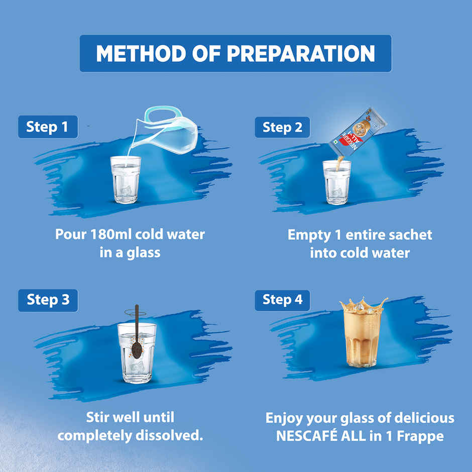 Nescafe All in 1 Frappe Instant Cold Coffee Premix Sachets