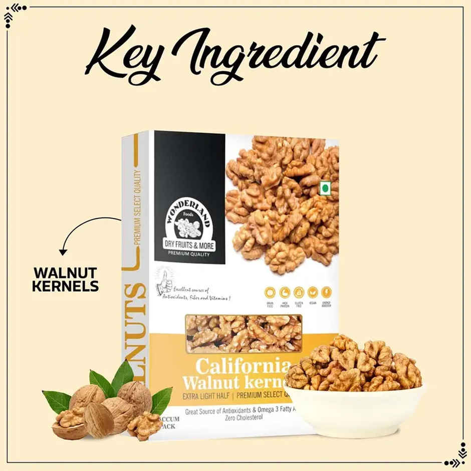 Wonderland Foods Vrat Walnut Kernels | Akhrot Giri