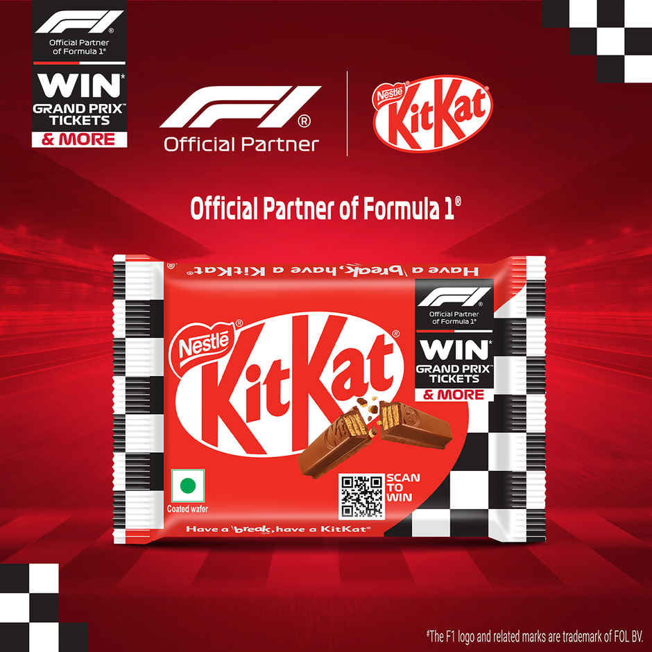 Nestlé KitKat Formula 1 Edition | Choco-Coated Wafer Bars | 4 Fingers