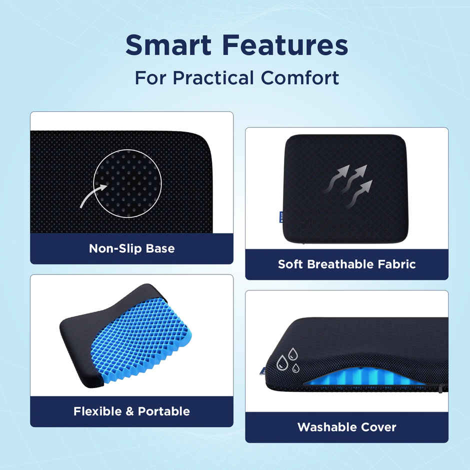 The Sleep Company Back Pain Relief Orthopedic Seat Cushion By TSC
