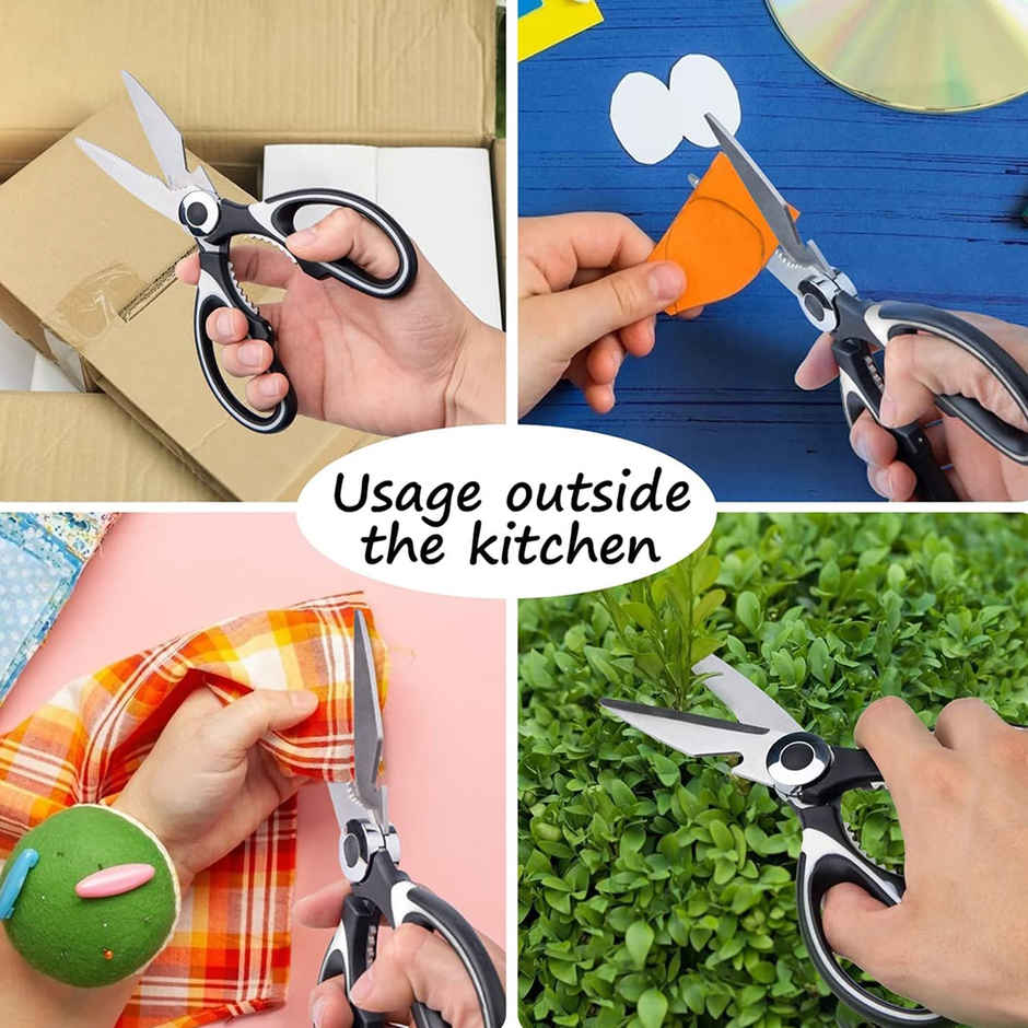 Kitchen Scissor for General Use | Stainless Steel Multi-Function Scissor | Red