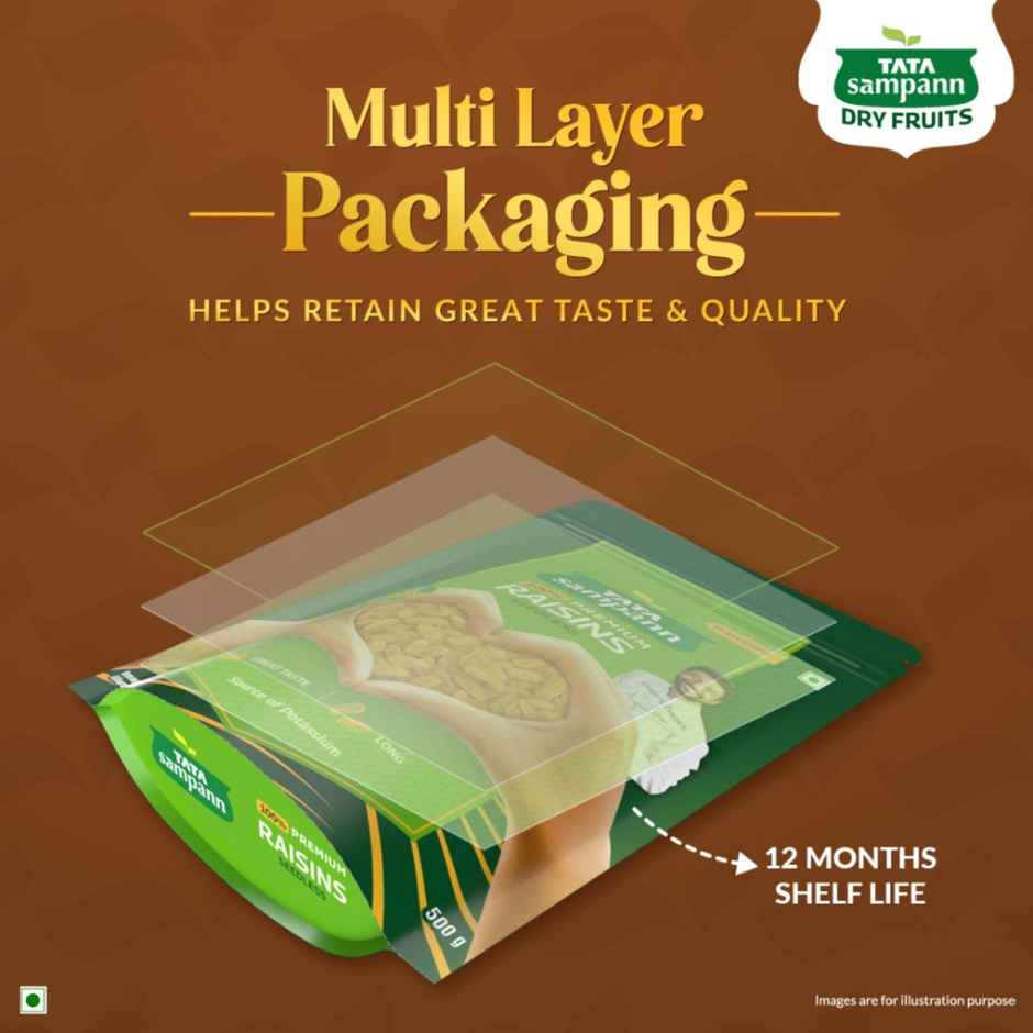 Tata Sampann Totally Pure Premium Raisins/Kishmish | Seedless