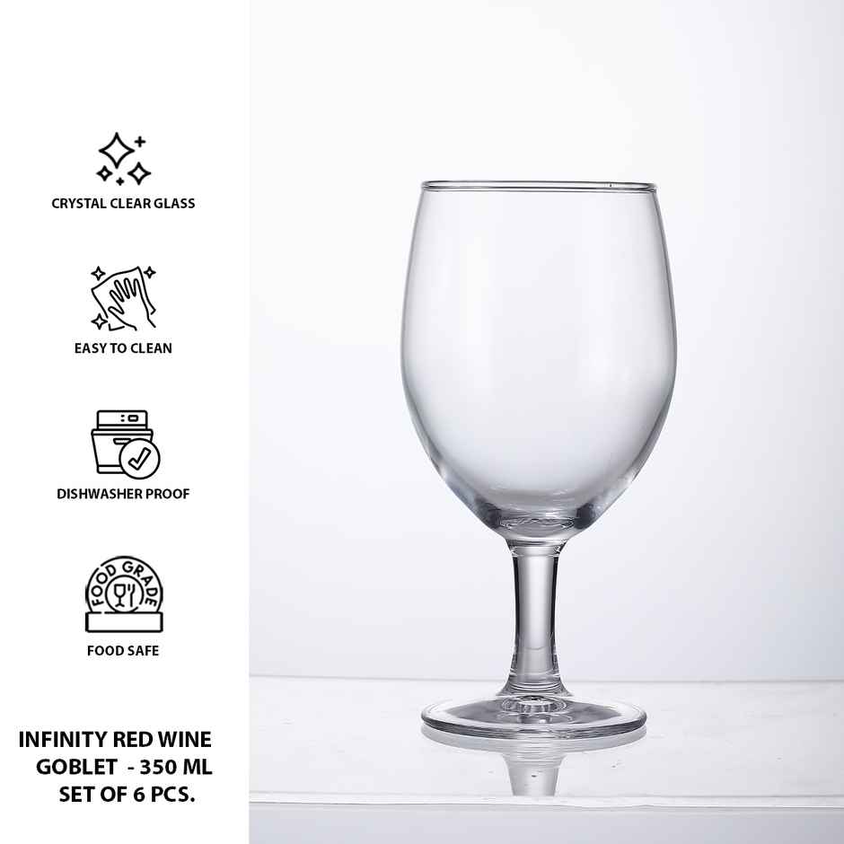 Infinity Wine Goblet | 350 ml | Set of 6 Piece | Sanjeev Kapoor
