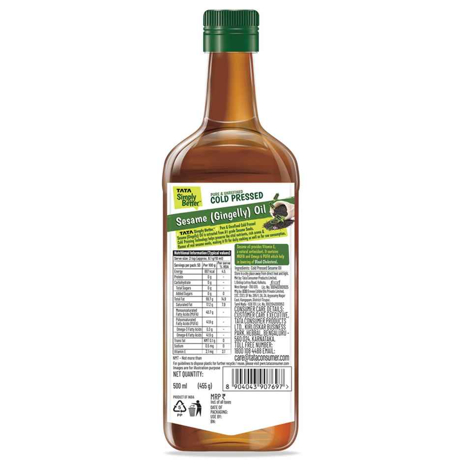 Tata Simply Better Sesame-Gingelly (Til) Cold Pressed Oil | Pure & Unrefined Oil