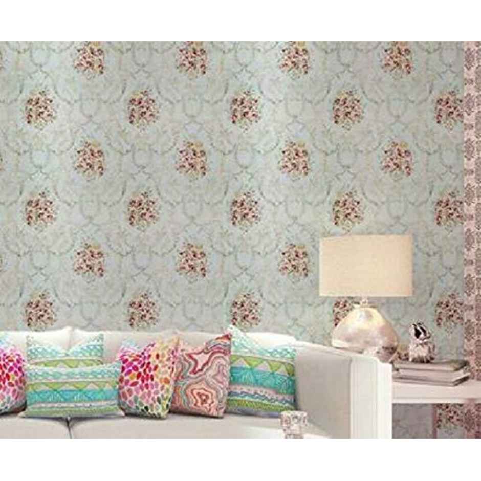 Wollzo Floral Bedroom Self Adhesive Wallpaper | Multicolour | 45 x 1000 cm