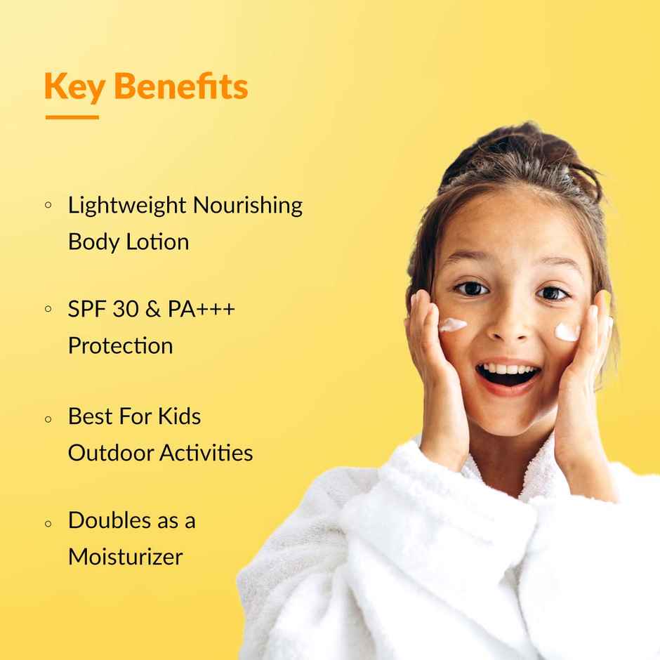Fixderma Shadow Kids Sunscreen SPF 30+ PA+++ Lotion, Lightweight, UVA-UVB Protection