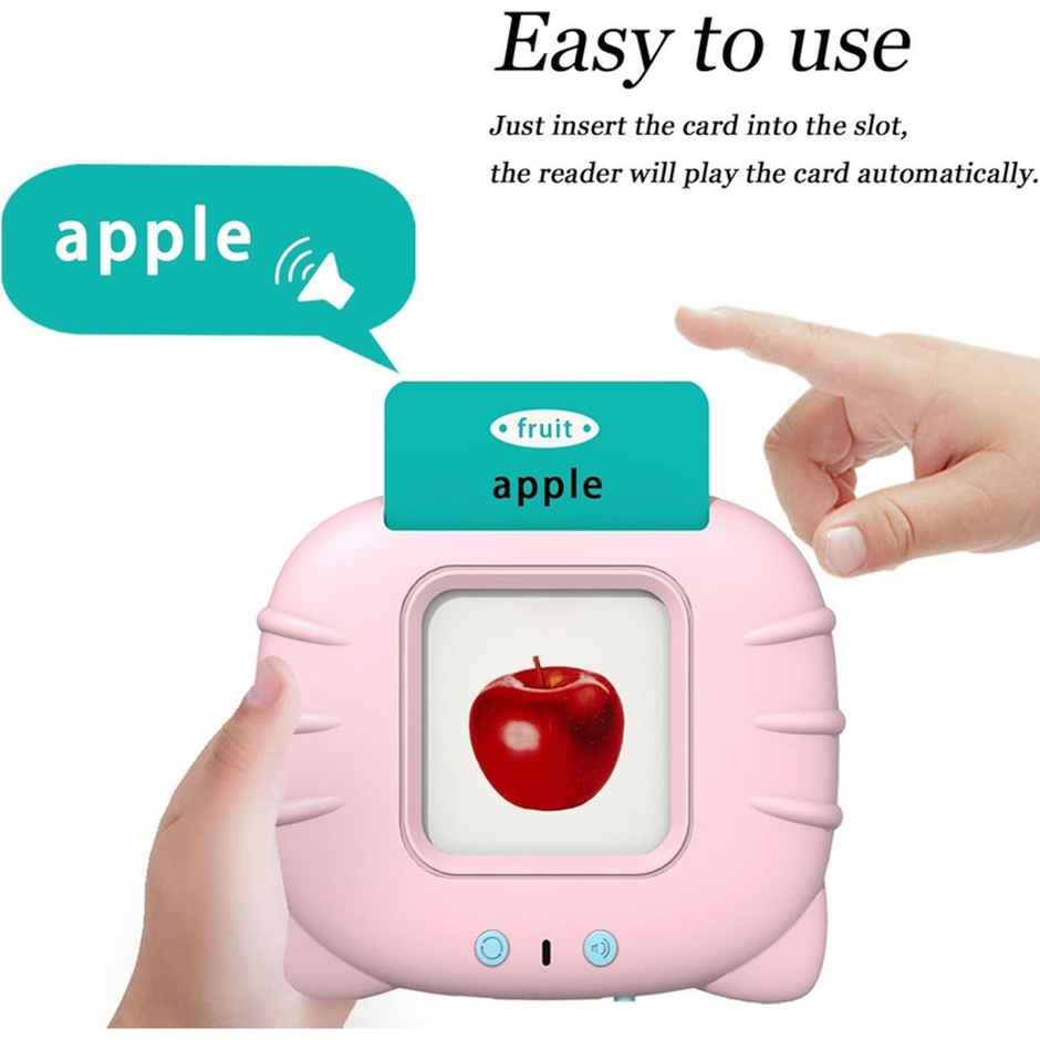 Fablue Talking Flash Cards Education Learning Toy Machine For Kids | Pink