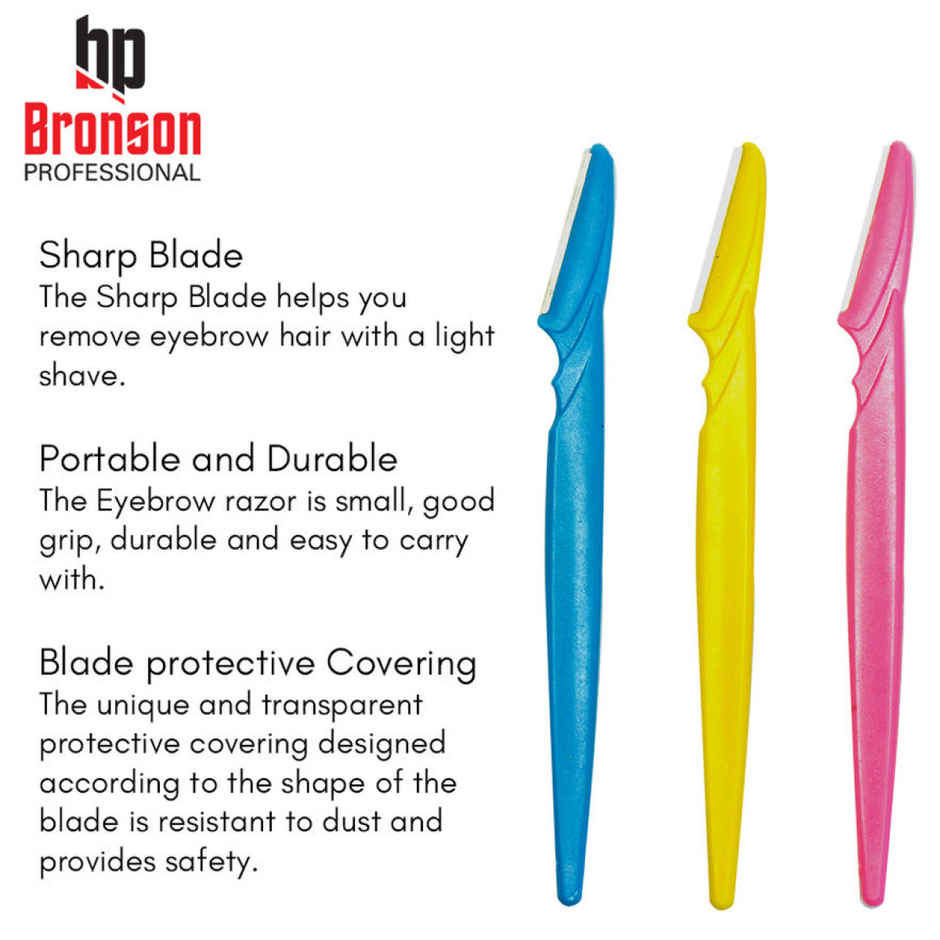 Bronson Professional Reusable Eyebrow And Face Razor Painless Hair Remover | Color May Vary