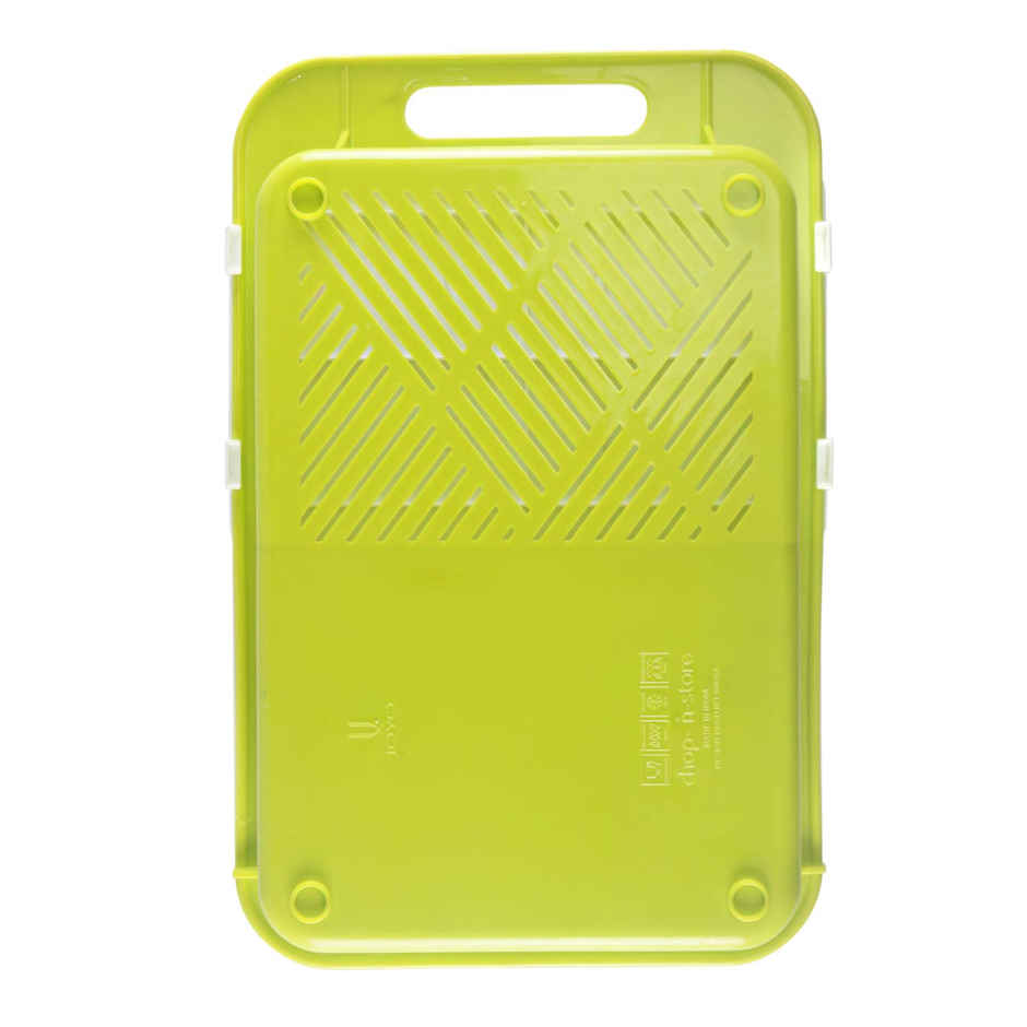 Joyo Plastics Chop - N - Store Cutting Chopping Board with Tray & Strainer (Colour May Vary)