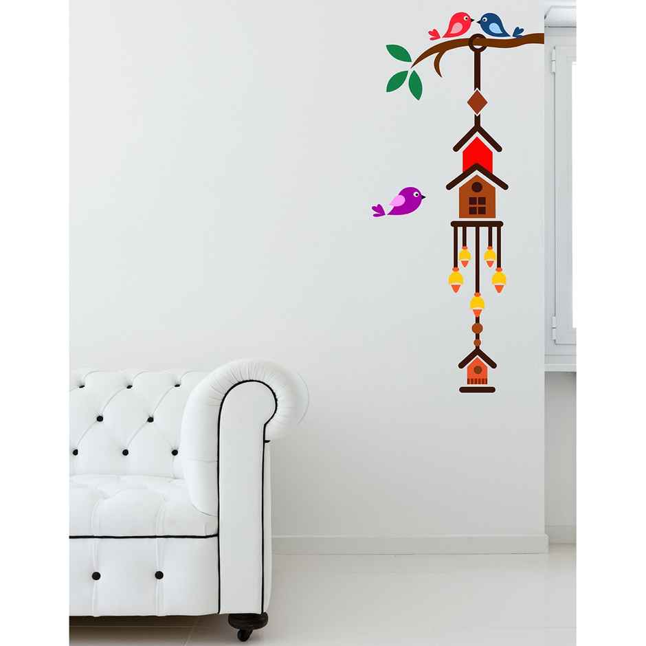 BAY6 Birds Cage Removable Sticker - 50cm | Pack Of 1