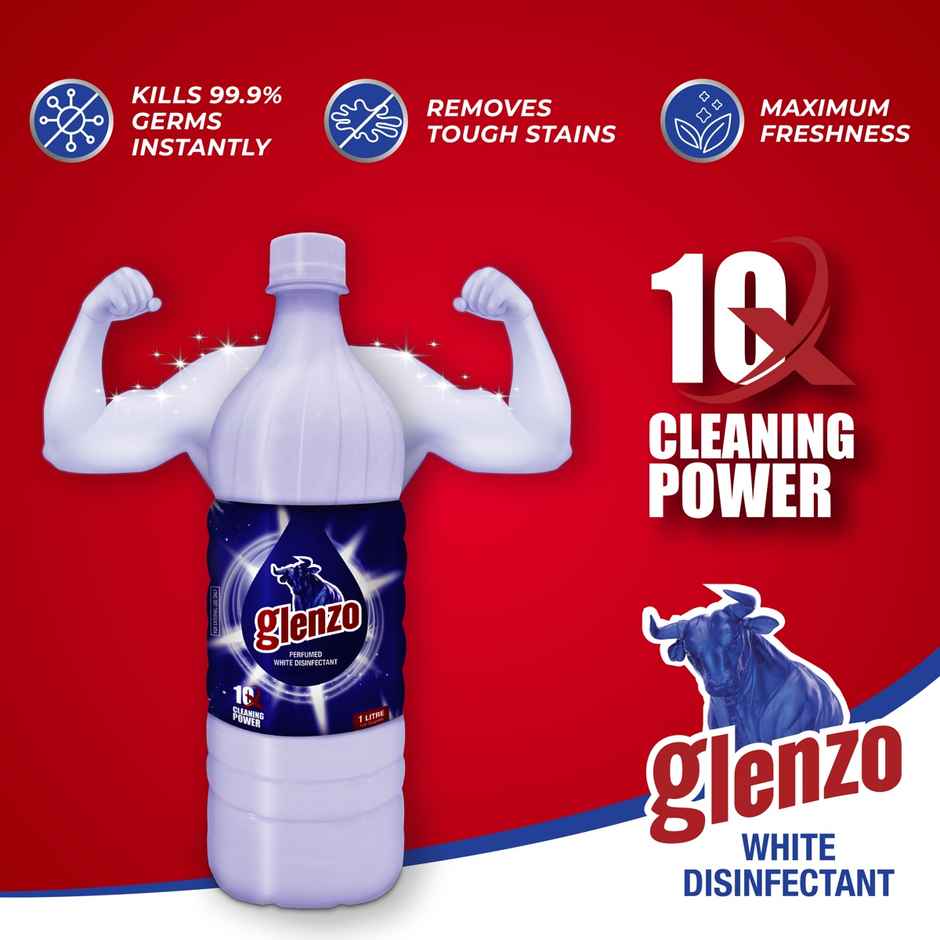 Glenzo WHite Disinfectant Phenyle Floor Cleaner