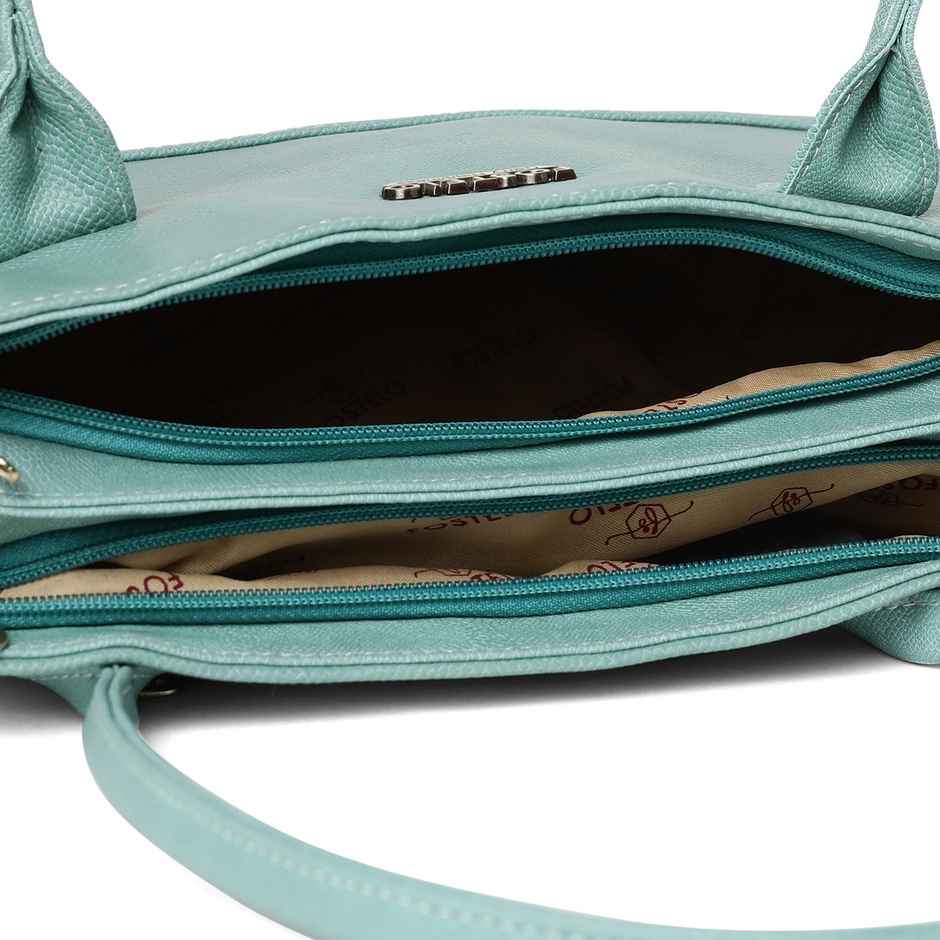 Fostelo Women's Leather Feathers Handbags Shoulder Hobo Bag Ladies Purse | Light Grey | Medium