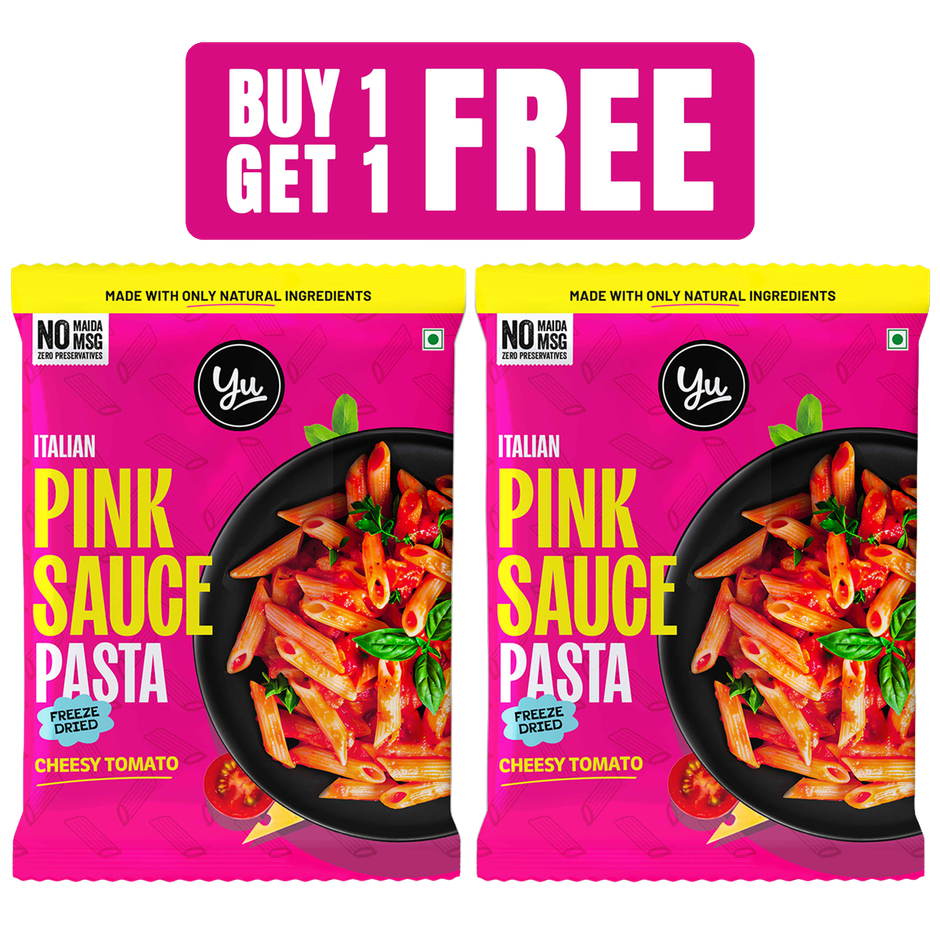Yu Pink Sauce Instant Wheat Pasta | Penne - Combo Pack
