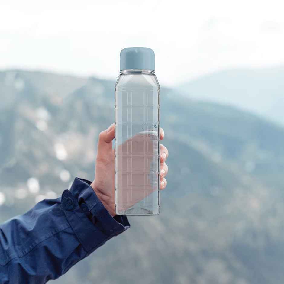 Kolorr Chess Bottle 700 ml Clear | Blue Cap for Home | Fridge | Office | Gym | Yoga | School