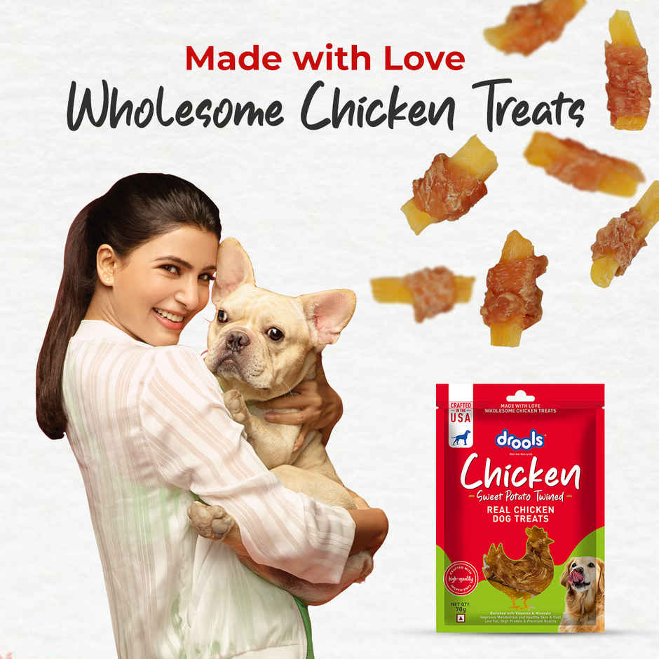 Drools Sweet Potato Twined Dog Treats, Best For Training & Bonding | For Puppy & Adult