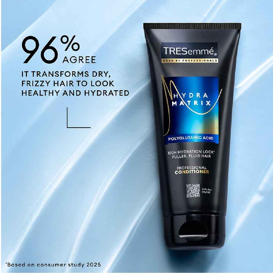 Tresemme Hydra Matrix Conditioner | Polyglutamic Acid for 100H of Hydrated, Fluid Hair|Paraben Free
