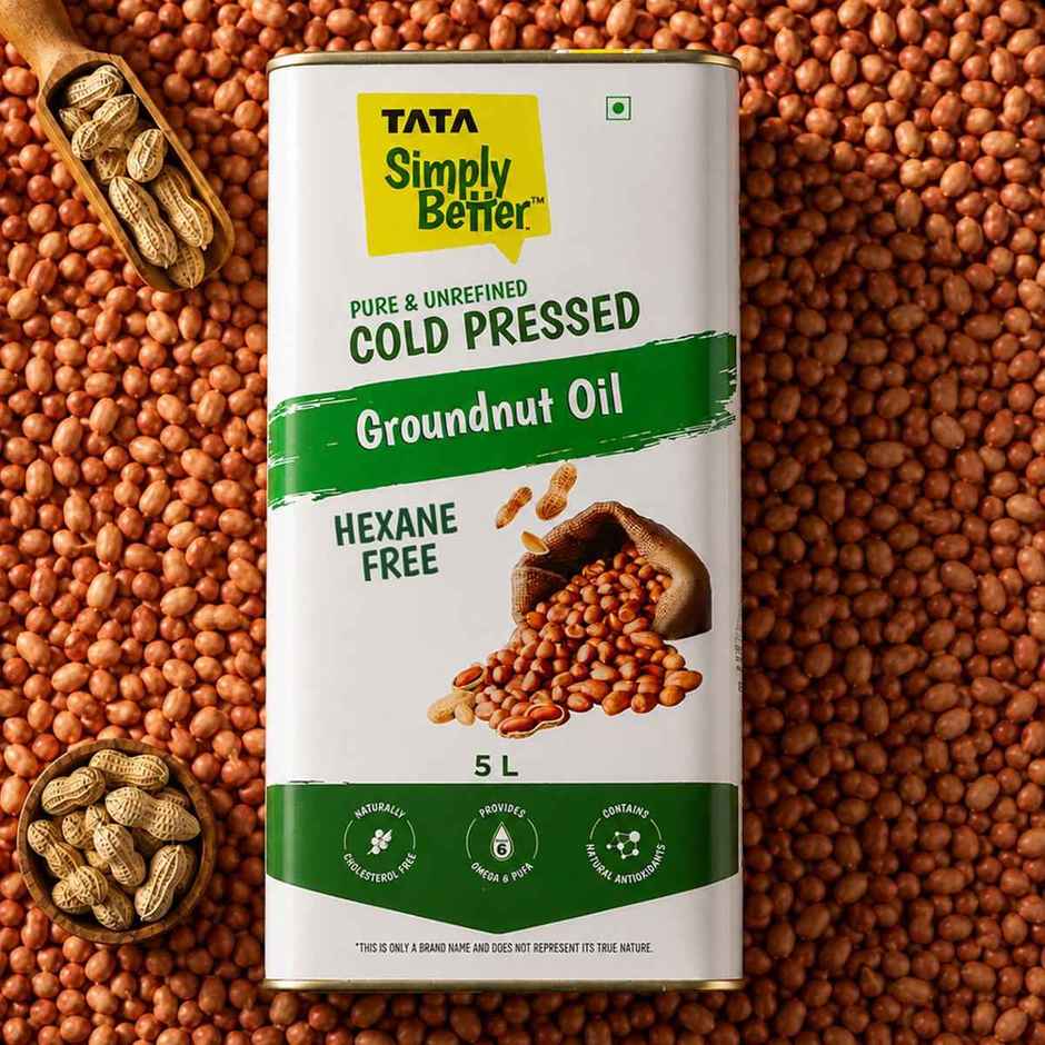 Tata Simply Better Groundnut (Peanut) Cold Pressed Oil | Pure & Unrefined Healthy Cooking Oil