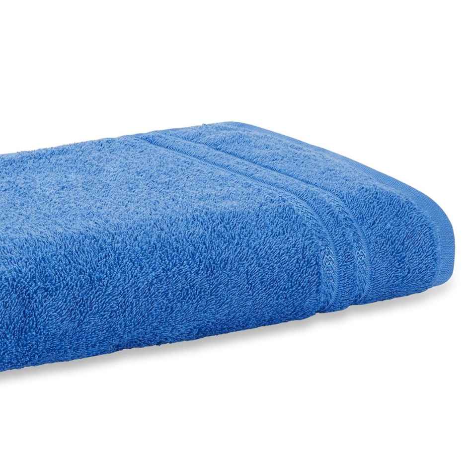 Welspun Solid Navy Blue 100% Cotton Quik Absorbent Bath Towel For Men And Women