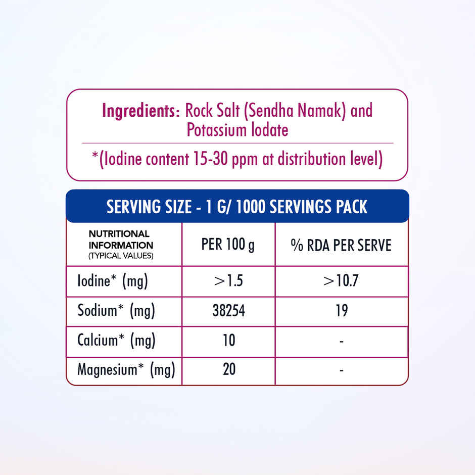 Captain Cook Pink Rock Salt | Premium Iodised Sendha Namak | Himalayan Pink Salt