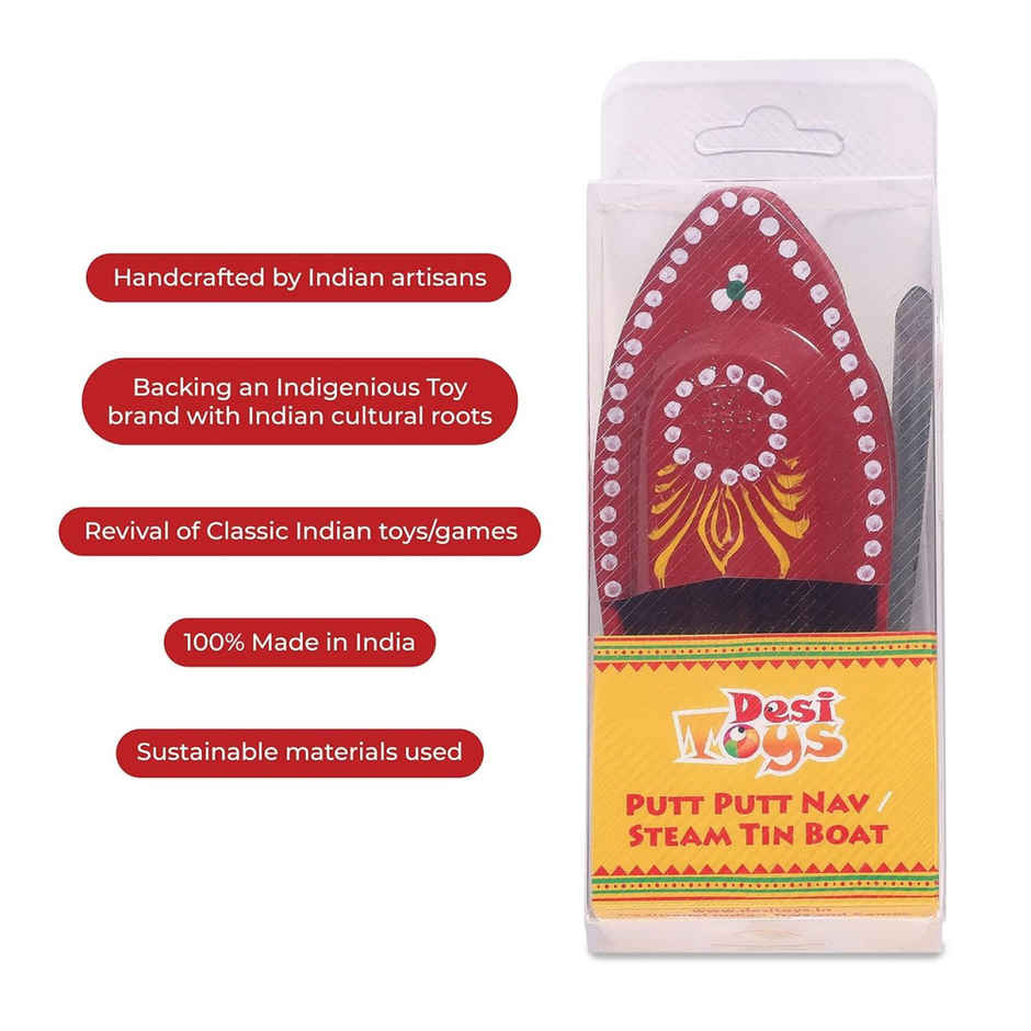 Desi Toys Putt Putt Nav (Steam Tin Toy Boat)