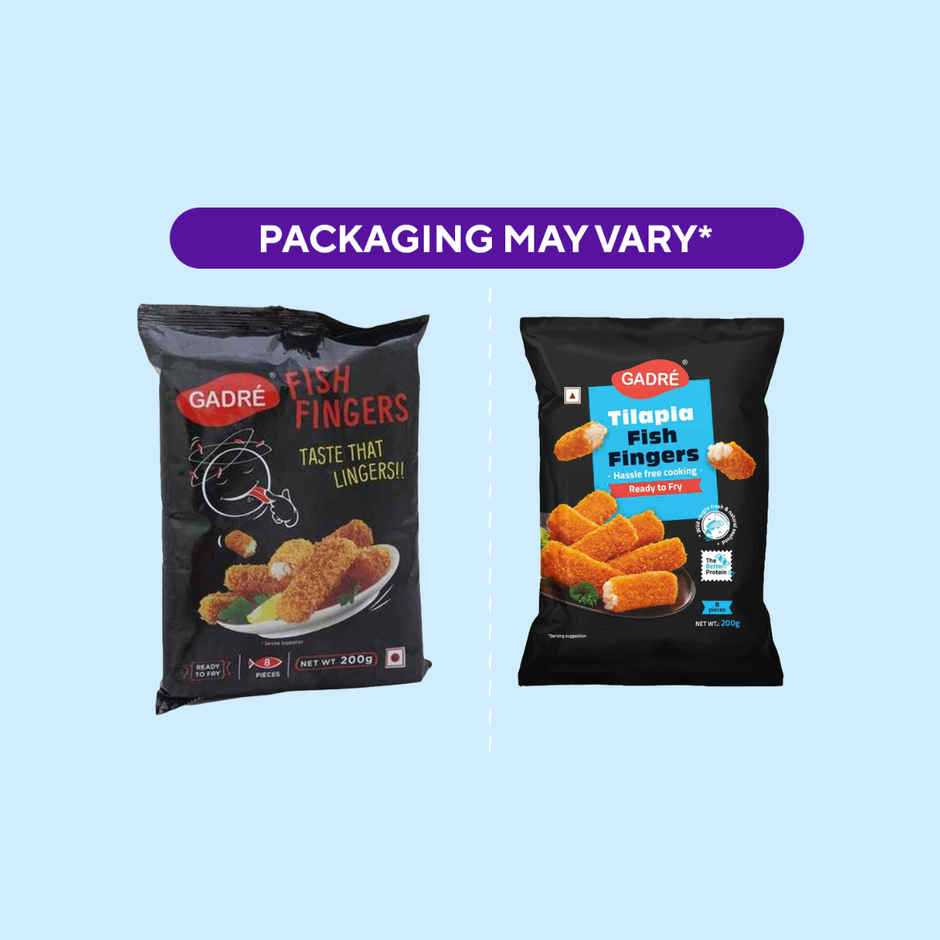 Gadre Tilapia Fish Fingers | No Added Preservatives | Frozen Seafood | Ready To Fry Non Veg Snack