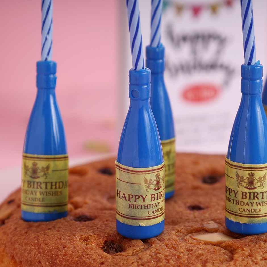 Champagne Bottle Candles | Happy Birthday Cake Decoration | Propcon