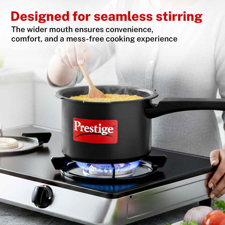 Prestige Popular Svachh HA Pressure Cooker 3L,Metallic Safety Plug,Black,5Y Warranty,ISI Certified