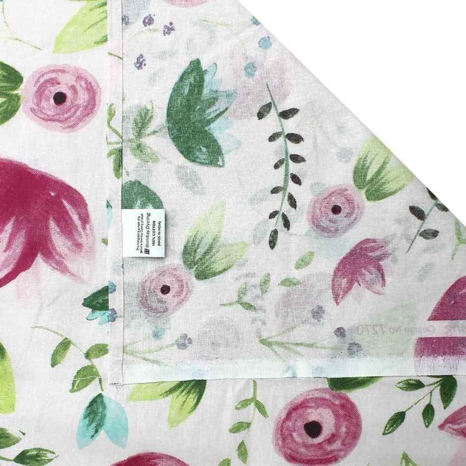 Bombay Dyeing Ivyrose 110 Tc 100% Cotton Queen Bedsheet With 2 Pillow Covers - Pink Olive