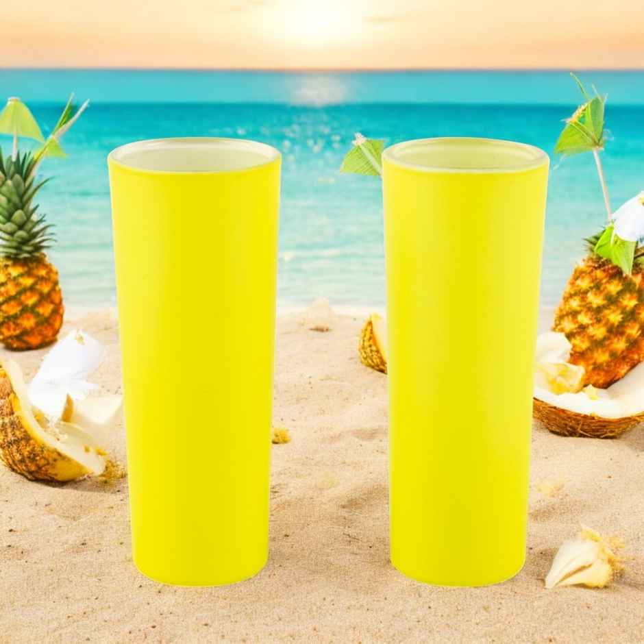 Bright Yellow Tequila Shot Glasses | Set of 2 | Bar Box