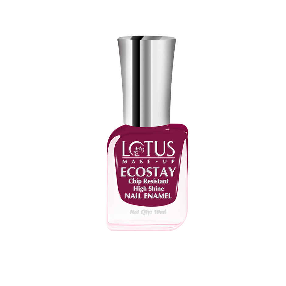 Lotus Make-Up Ecostay Fantasy Nail Enamel Berry Wine | Easy to Apply | Glossy Finish